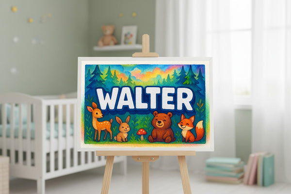 Walter’s Personalized Forest Friends Art
