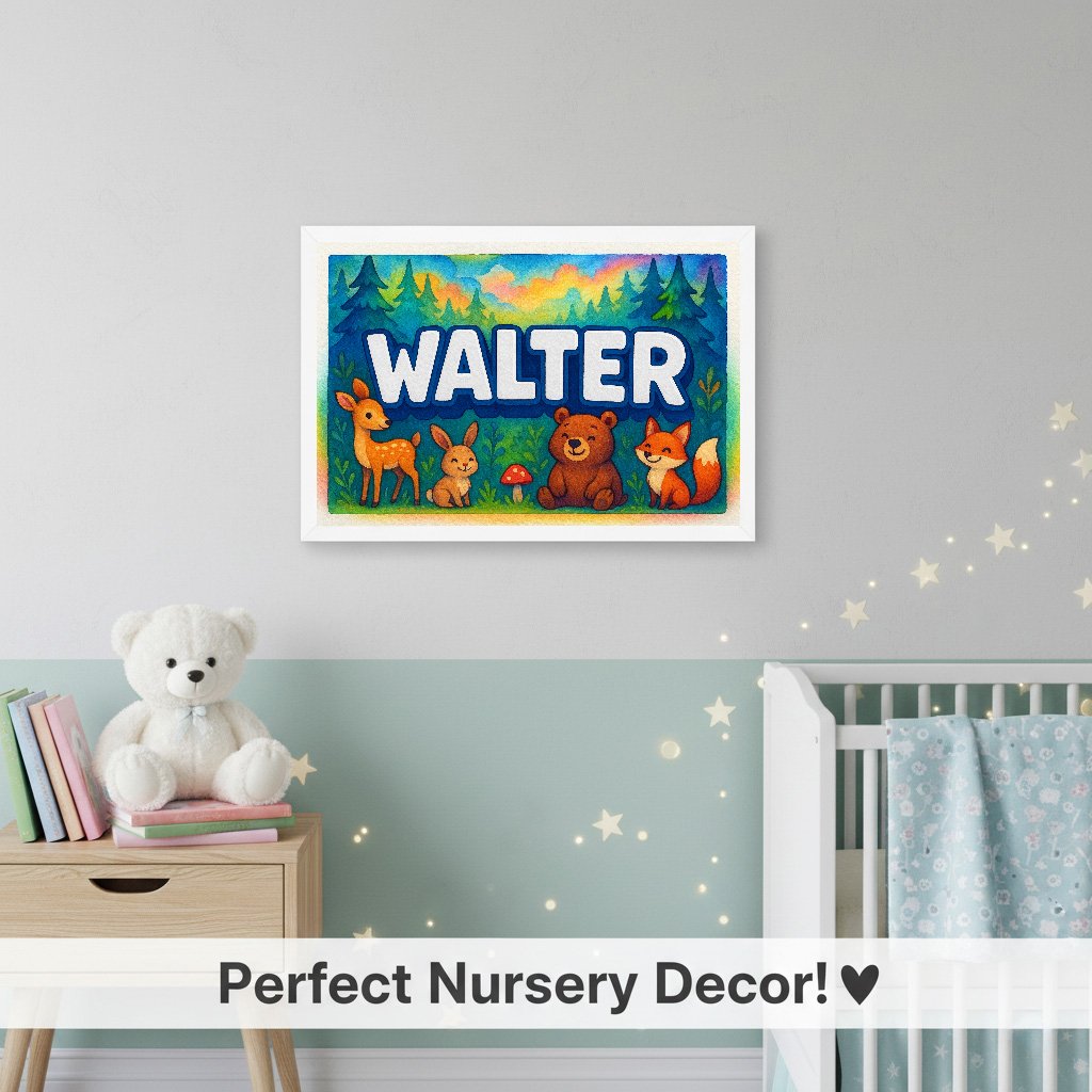 Personalized name art for Walter