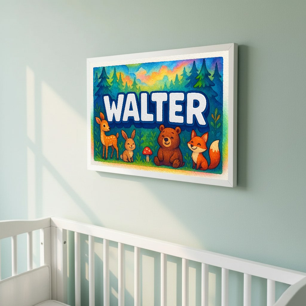 Personalized name art for Walter