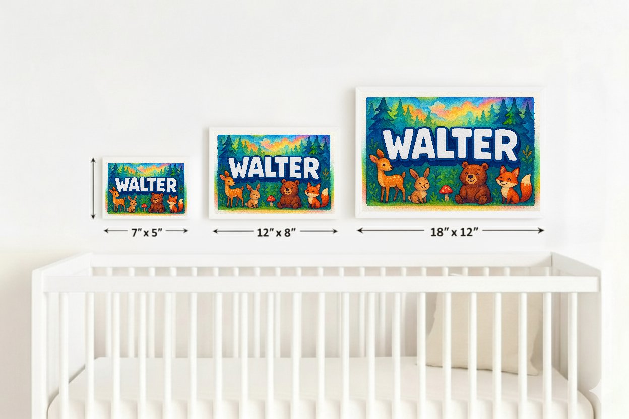 Personalized name art for Walter