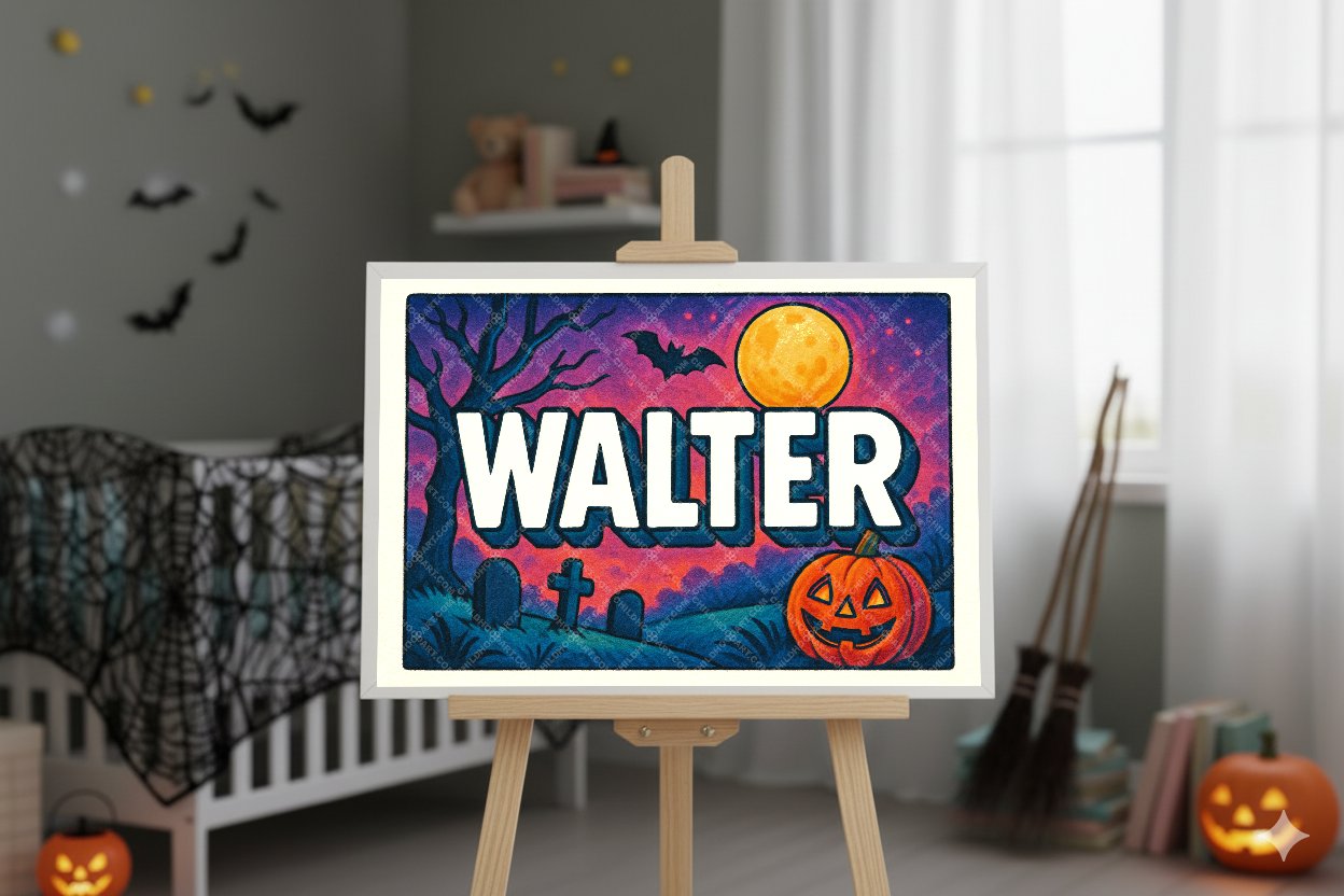 Personalized name art for Walter
