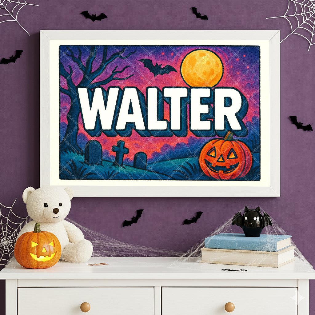Personalized name art for Walter