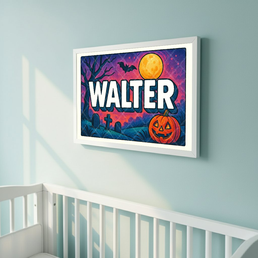 Personalized name art for Walter