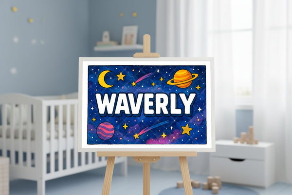 "Waverly" Amongst the Stars Personalized Space Artwork