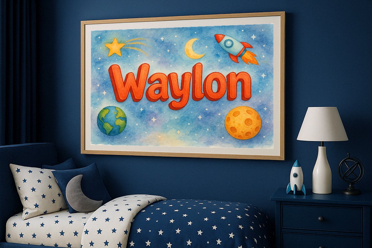 Waylon Personalized Outer Space Art 252
