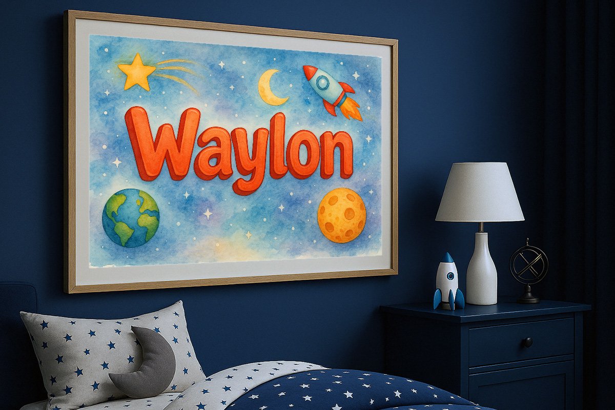 Waylon Personalized Outer Space Art 252