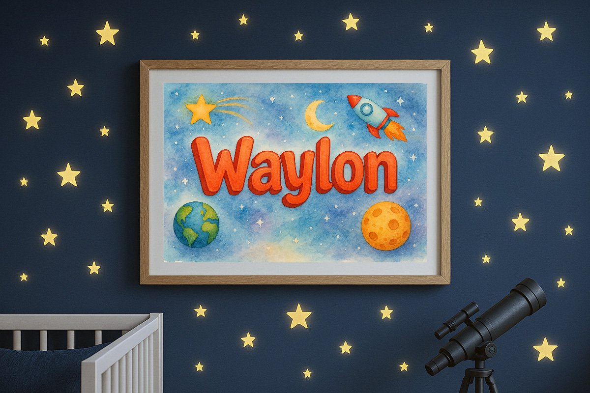 Waylon Personalized Outer Space Art 252
