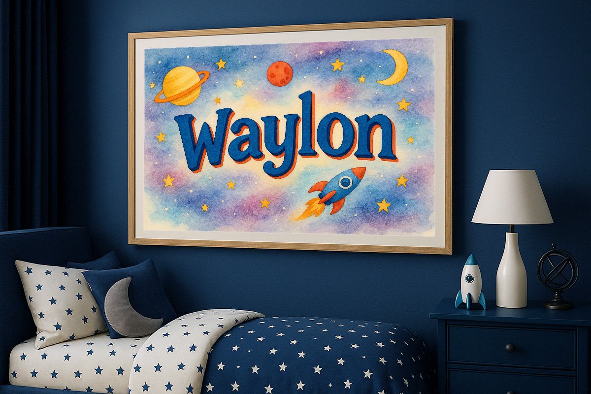 Waylon Personalized Outer Space Art 253