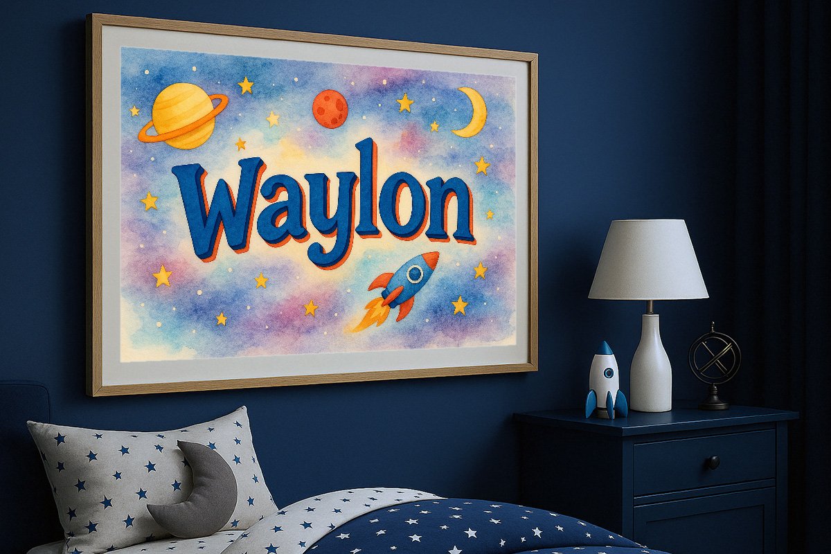 Waylon Personalized Outer Space Art 253