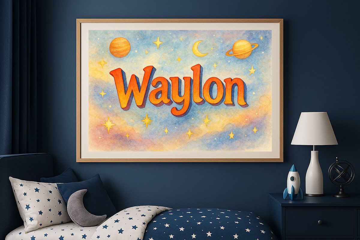 Waylon Personalized Outer Space Art 254