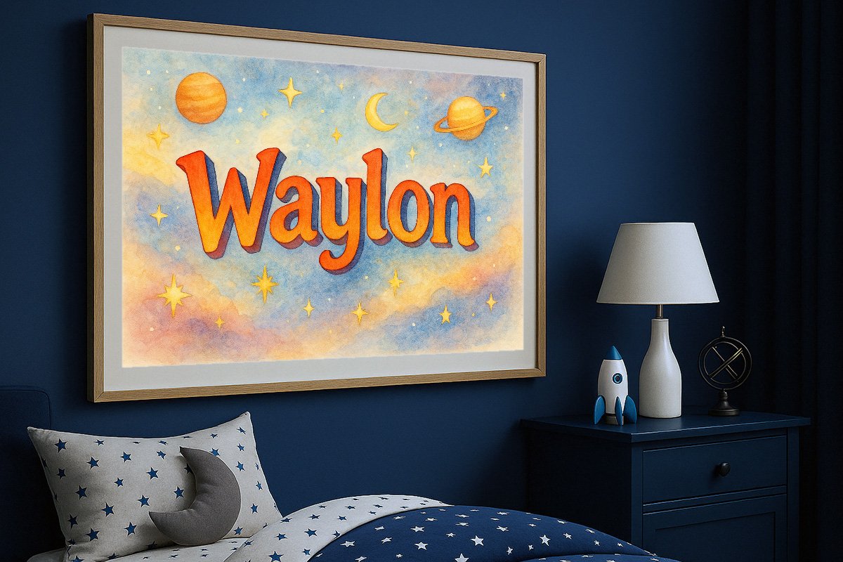 Waylon Personalized Outer Space Art 254