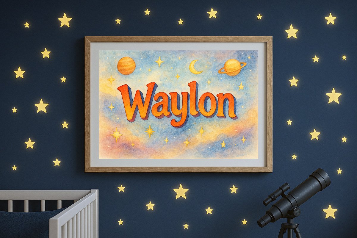 Waylon Personalized Outer Space Art 254