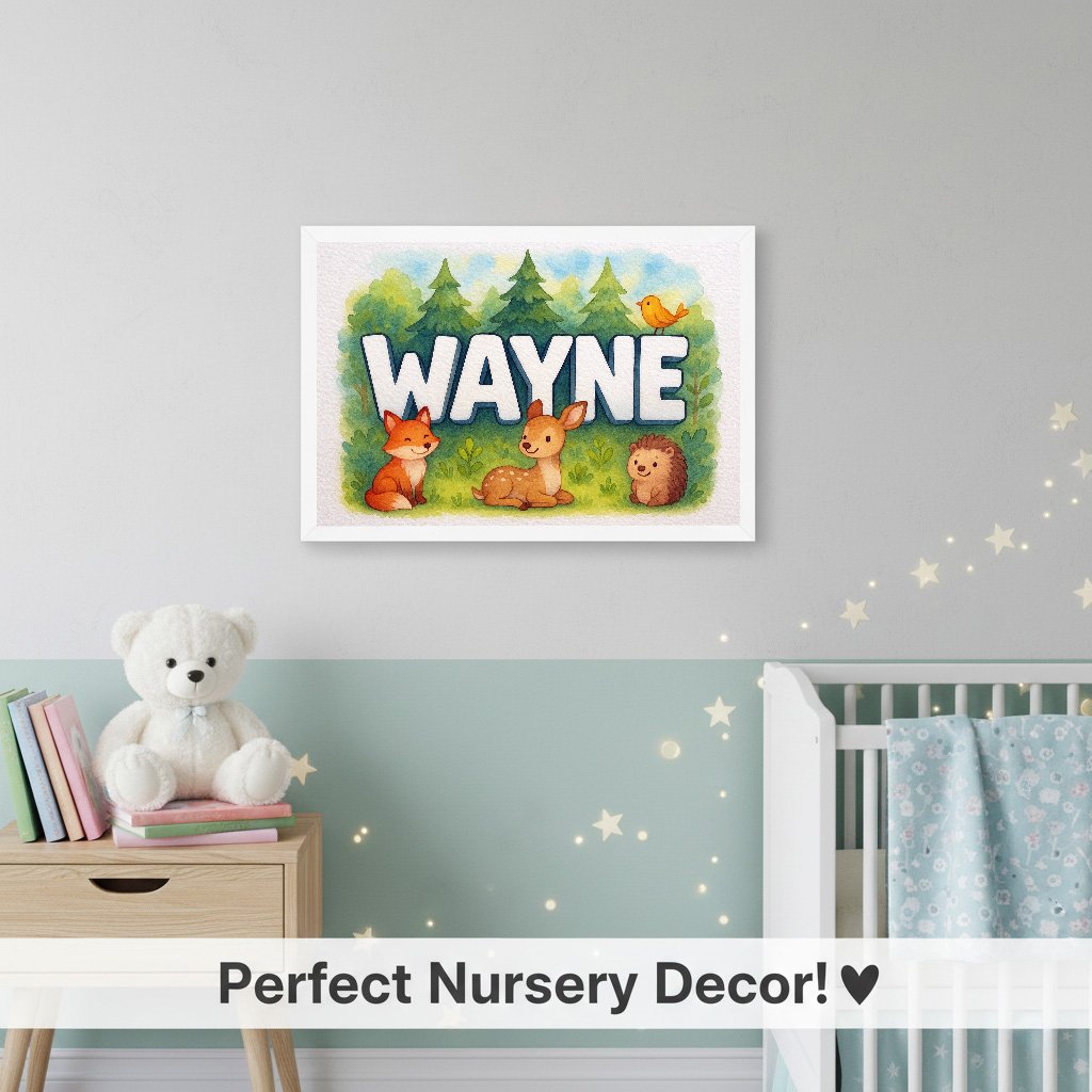 Personalized name art for Wayne