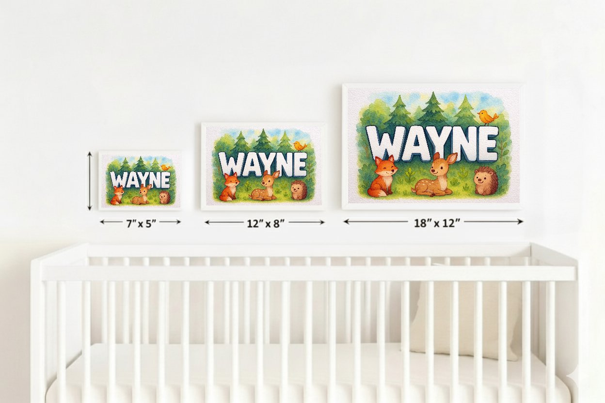 Personalized name art for Wayne