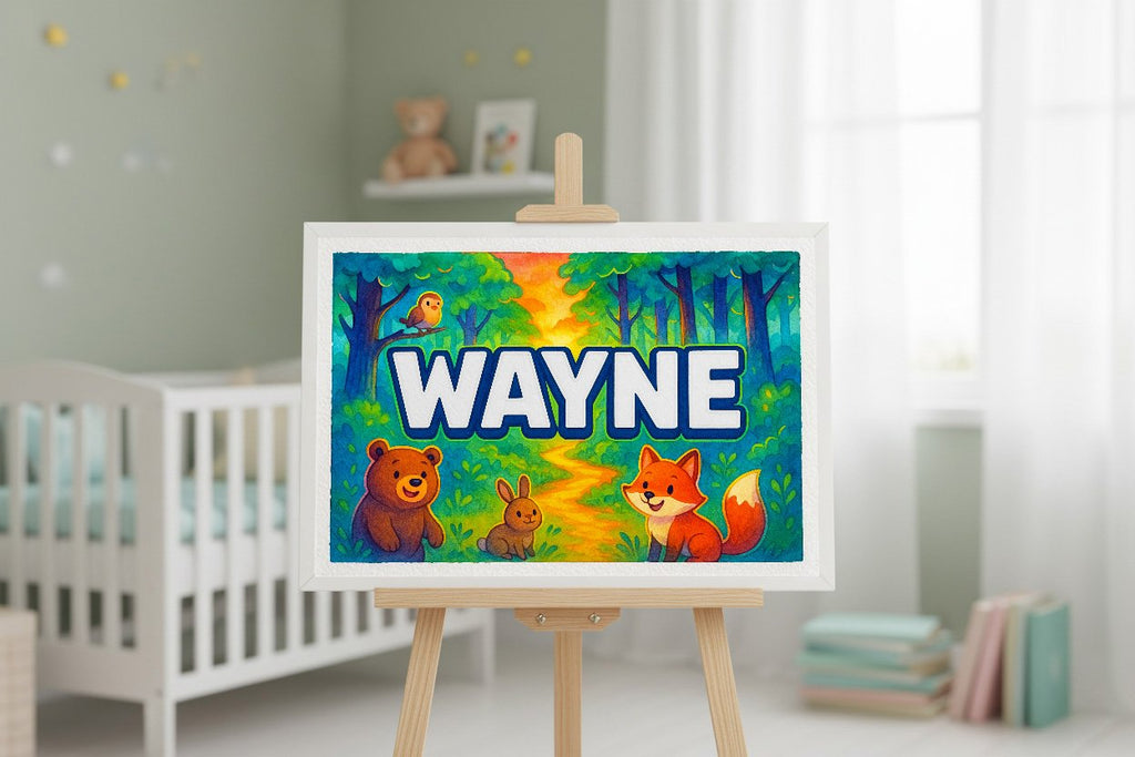 Personalized name art for Wayne