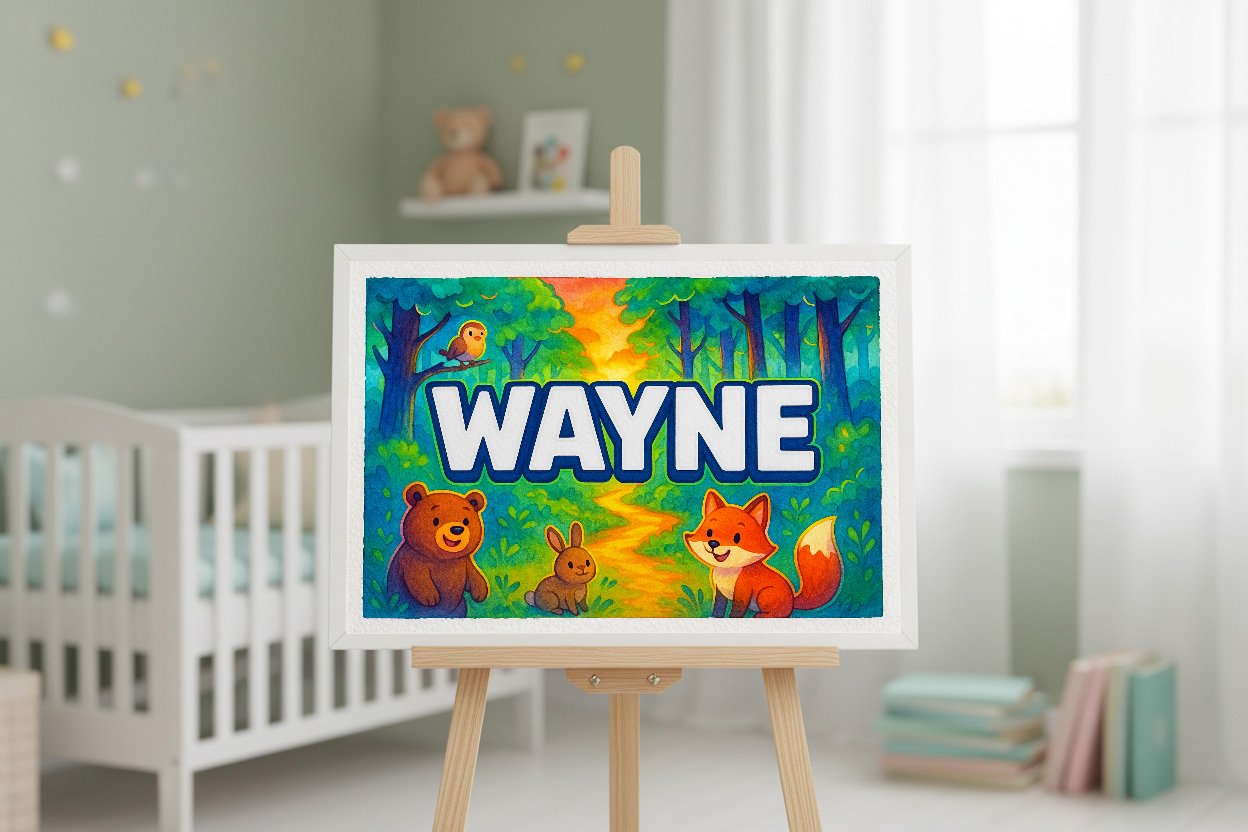 Personalized name art for Wayne
