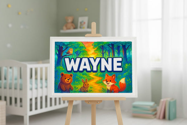 Wayne’s Personalized Forest Friends Art