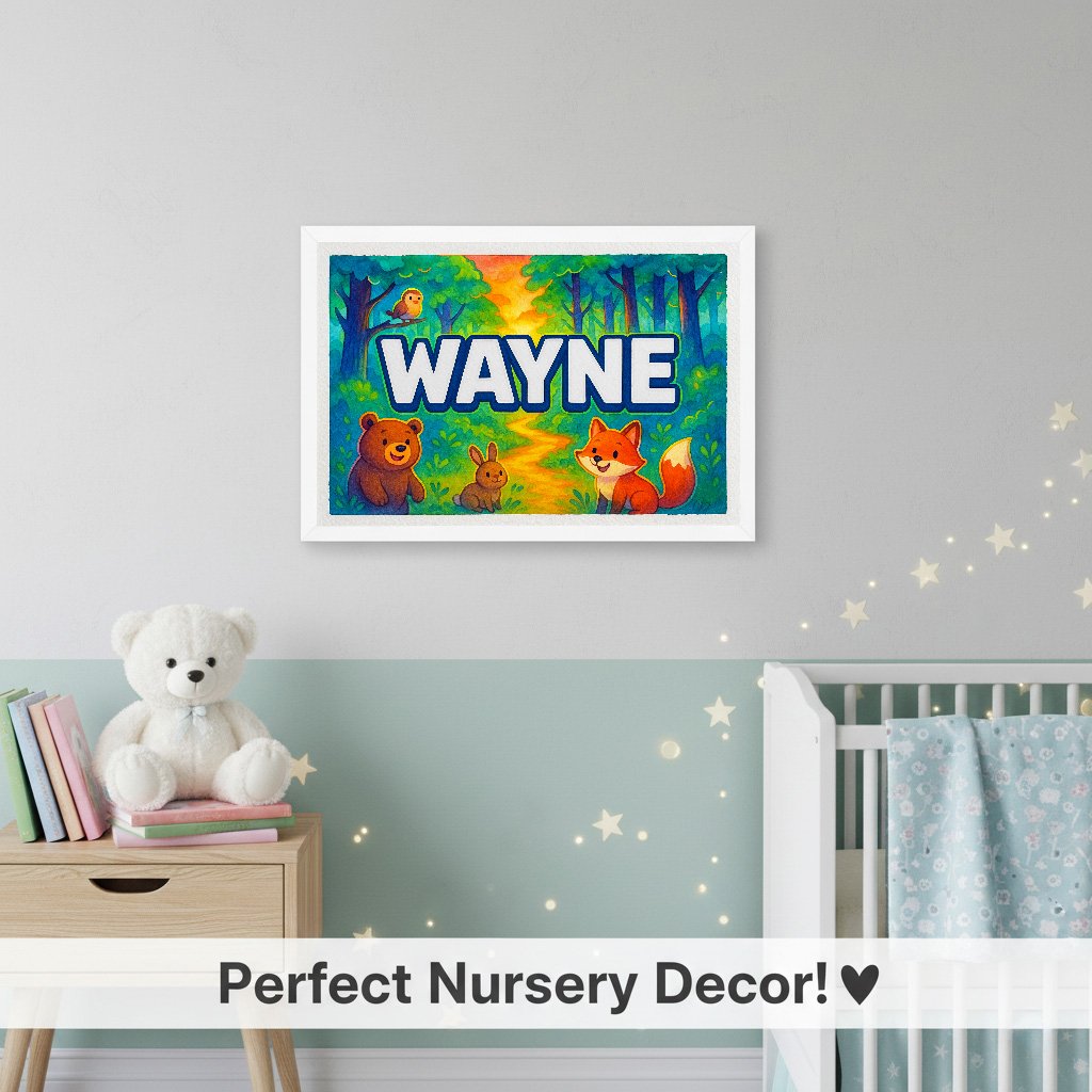 Personalized name art for Wayne