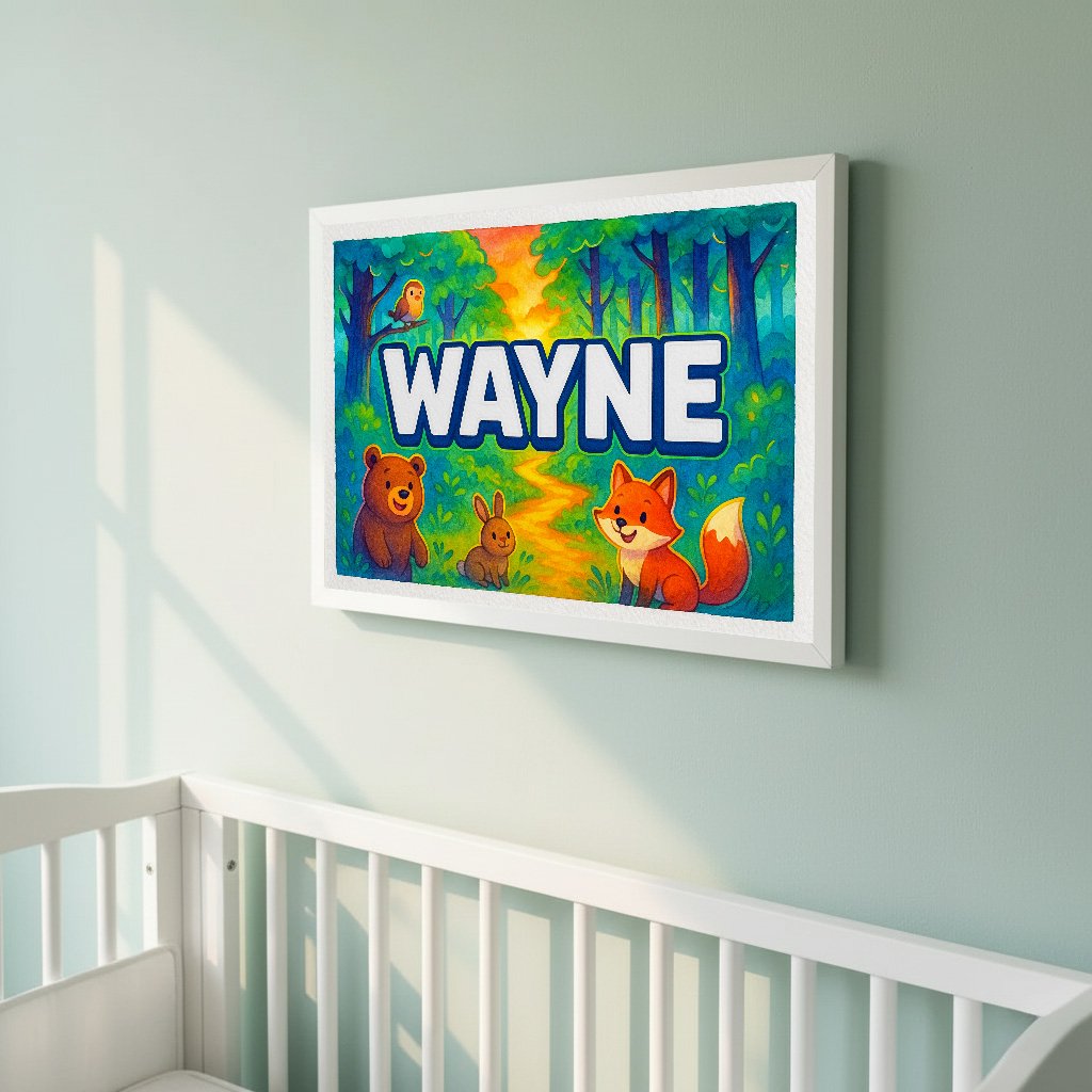 Personalized name art for Wayne
