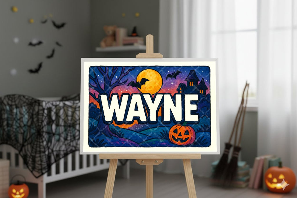 Personalized name art for Wayne