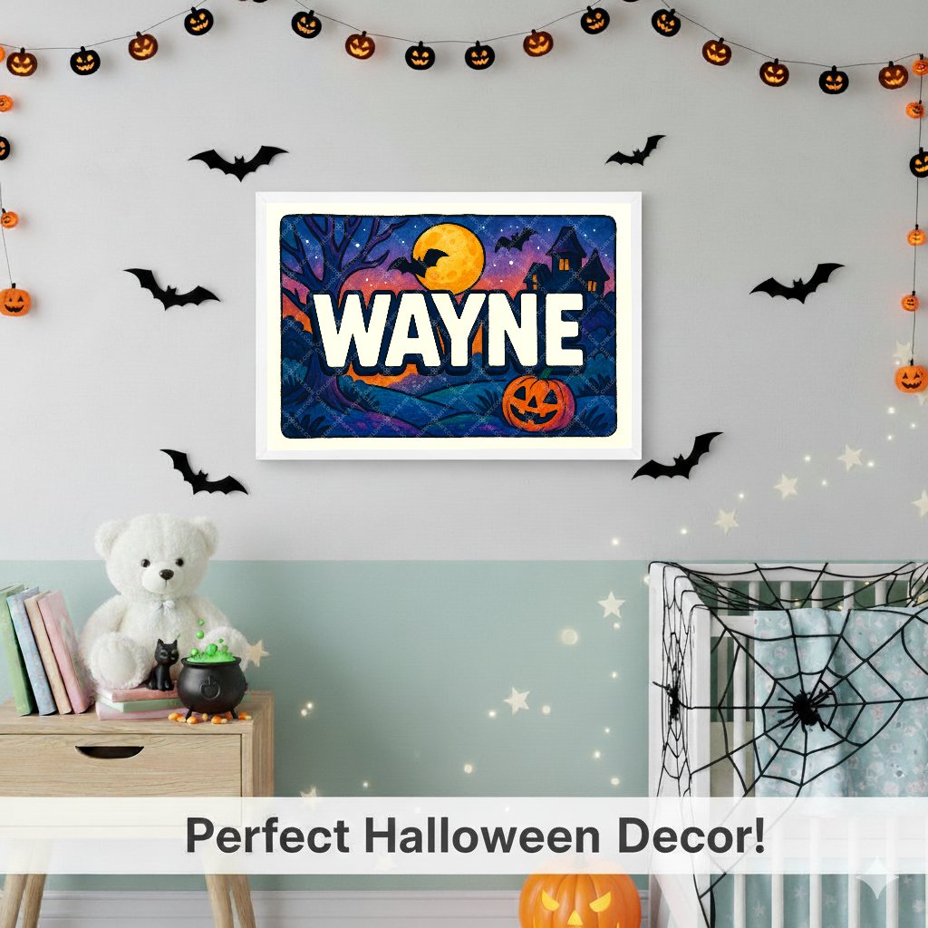 Personalized name art for Wayne