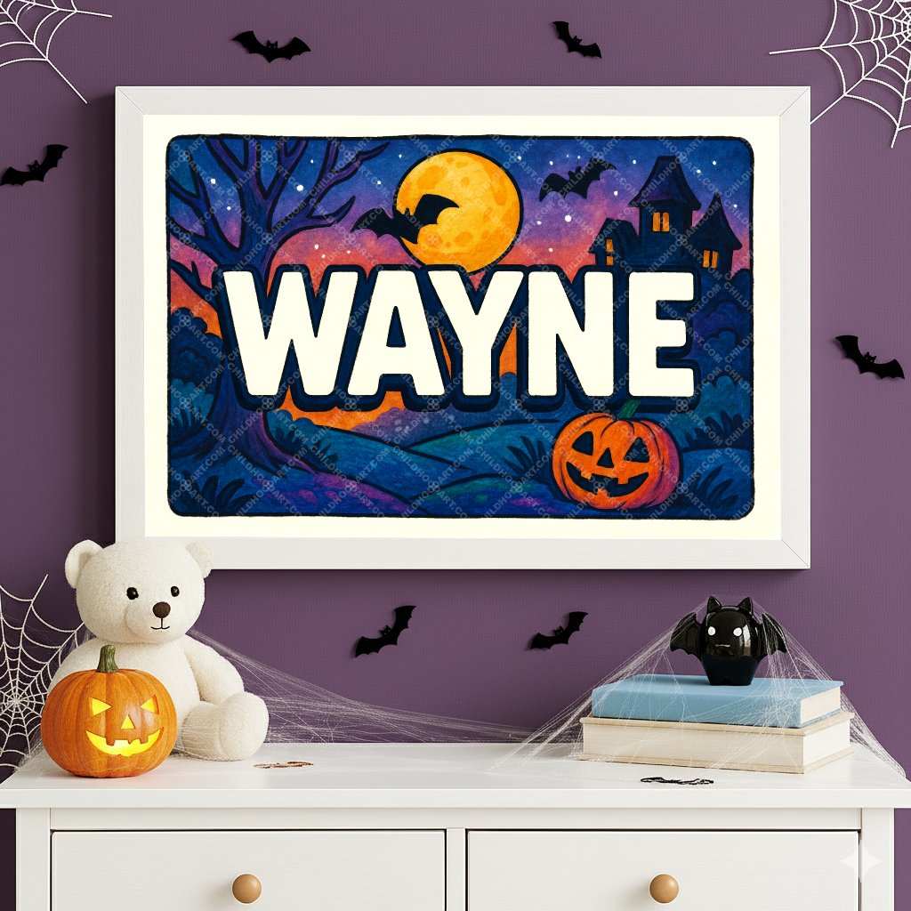 Personalized name art for Wayne