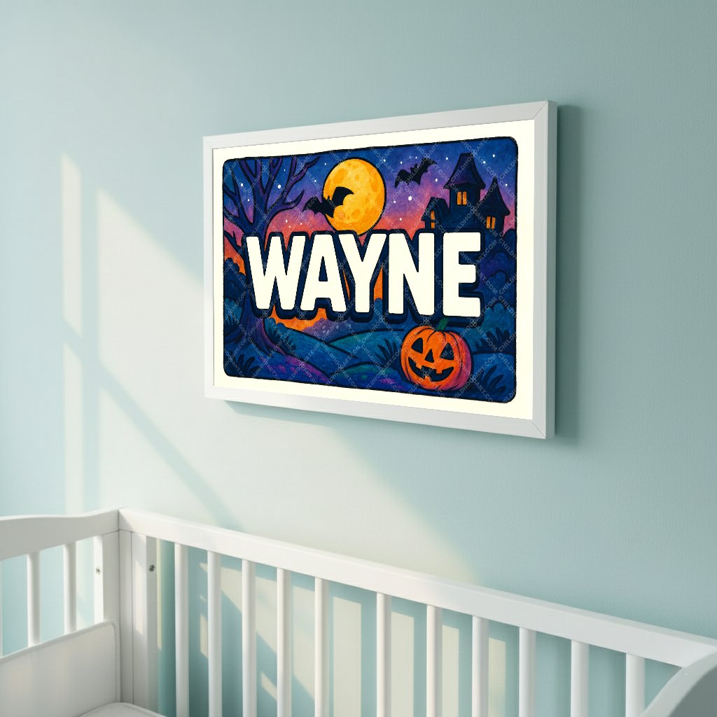 Personalized name art for Wayne
