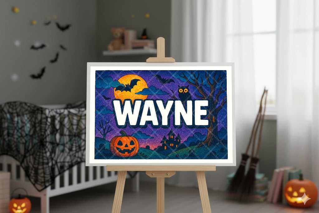 Personalized name art for Wayne