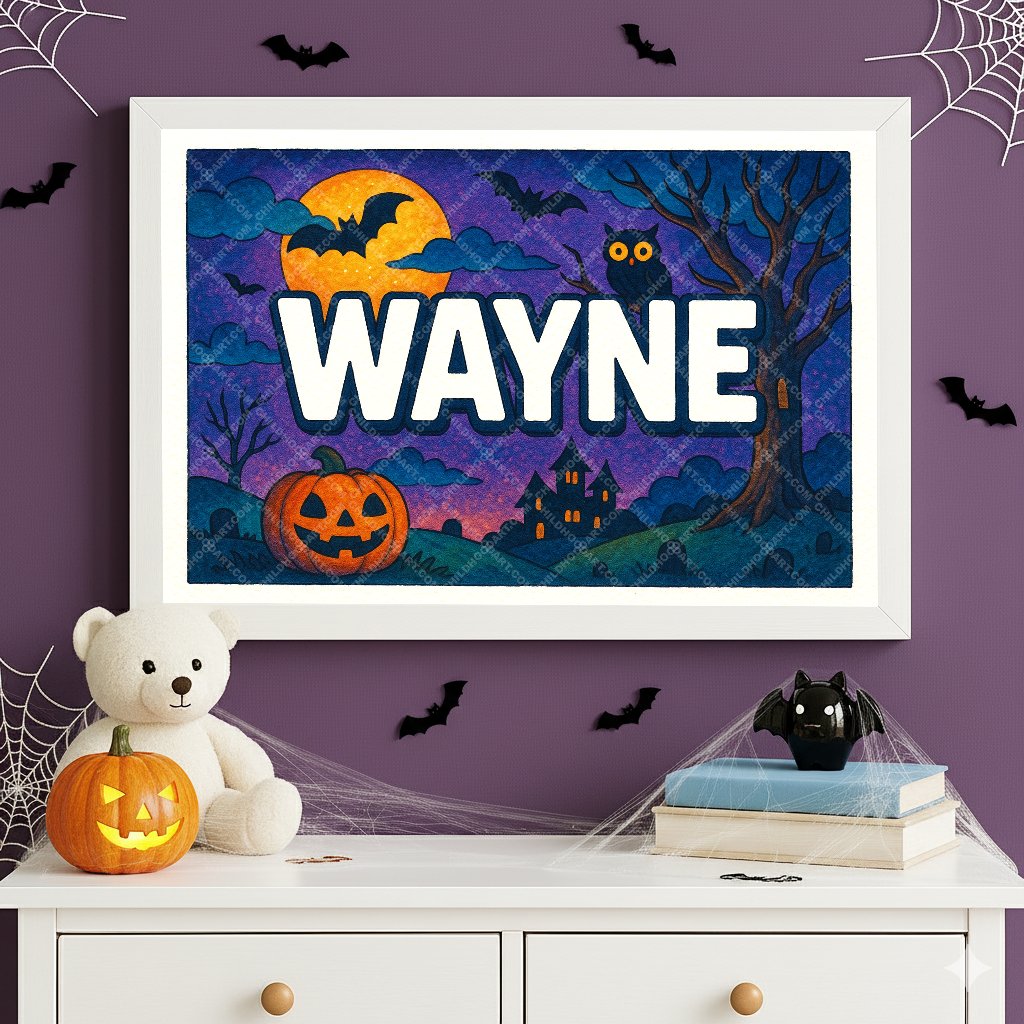 Personalized name art for Wayne