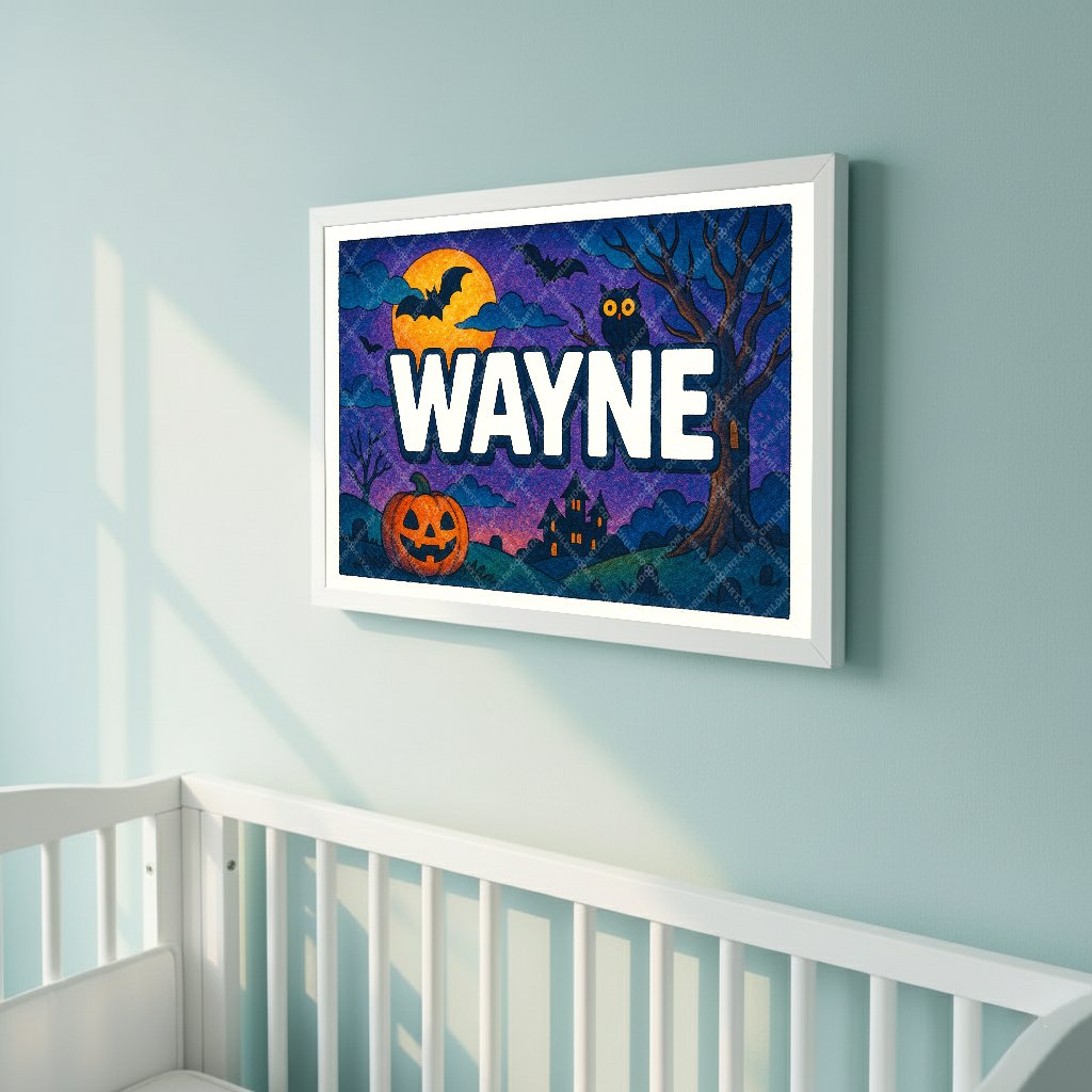 Personalized name art for Wayne