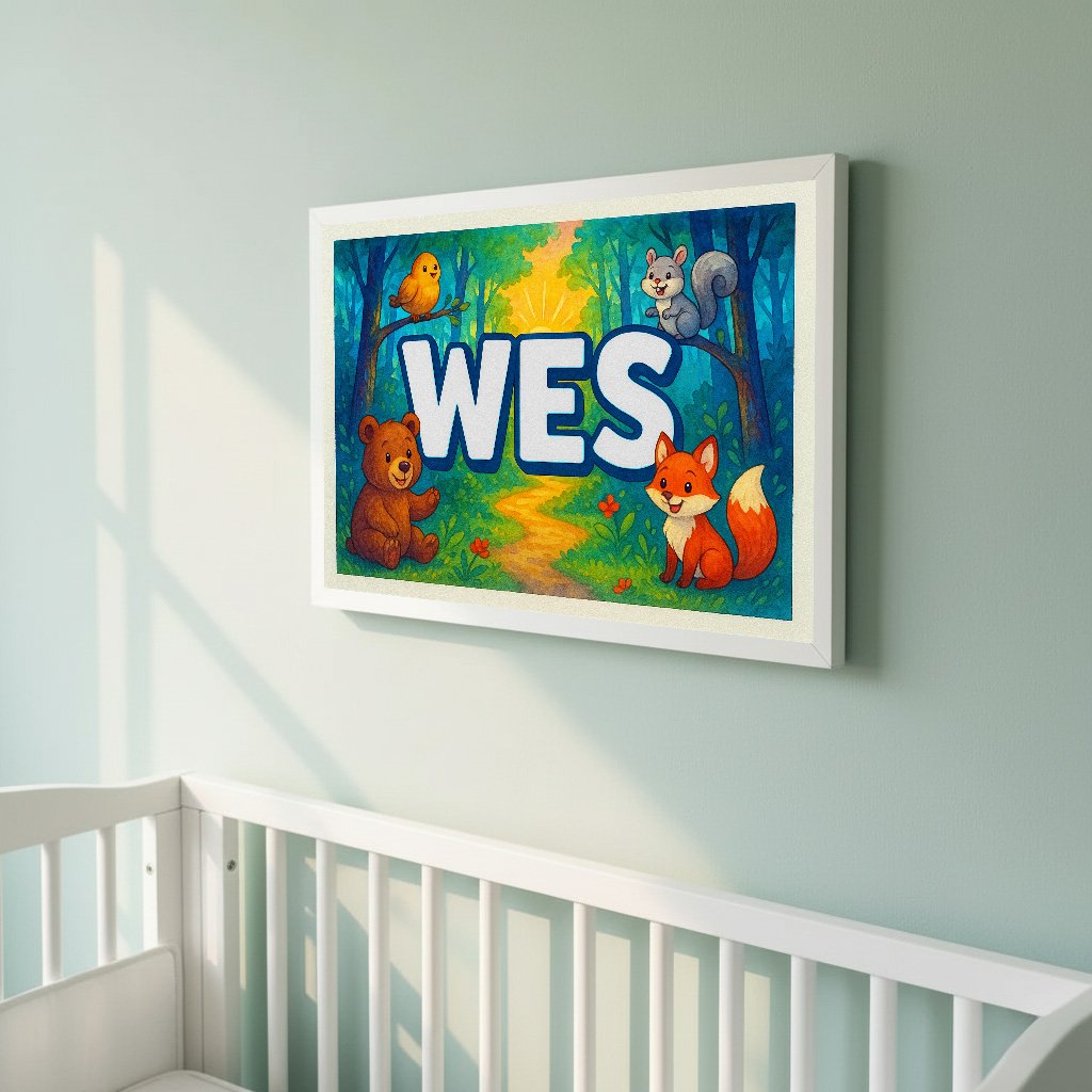 Personalized name art for Wes