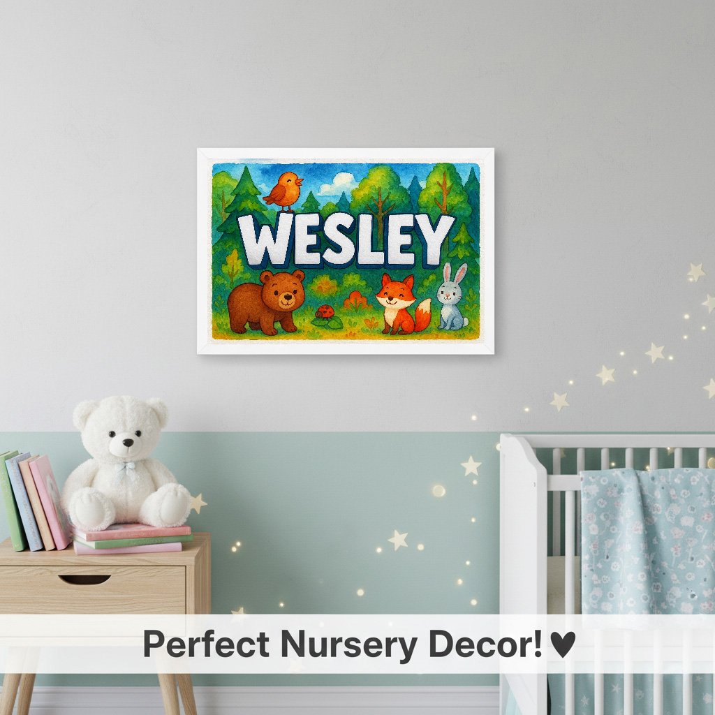 Personalized name art for Wesley
