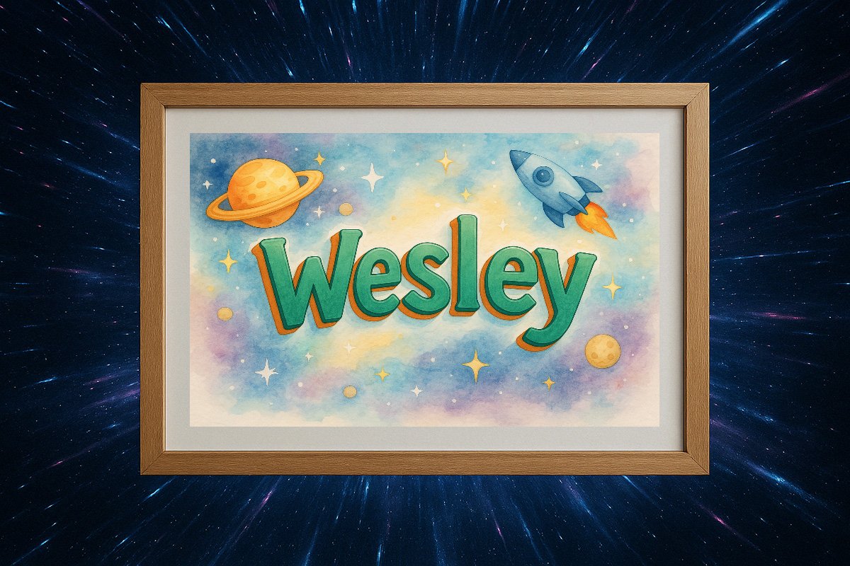 Wesley Personalized Outer Space Art 279