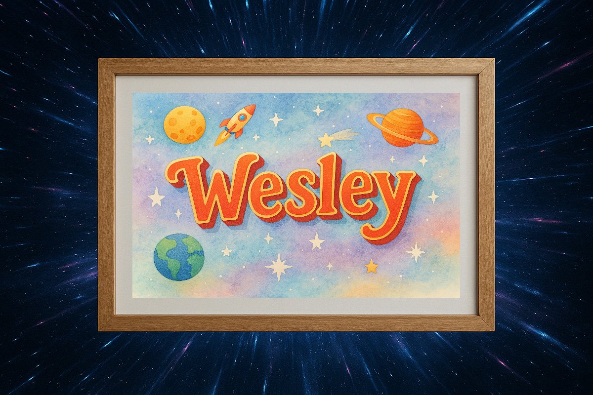 Wesley Personalized Outer Space Art 280