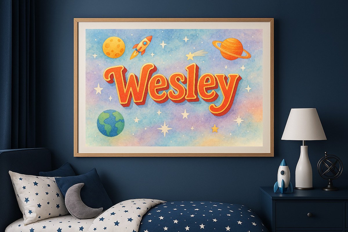 Wesley Personalized Outer Space Art 280