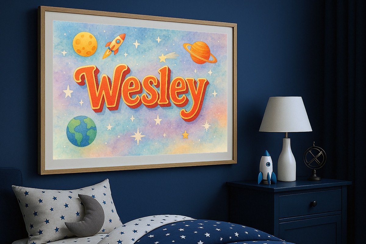 Wesley Personalized Outer Space Art 280