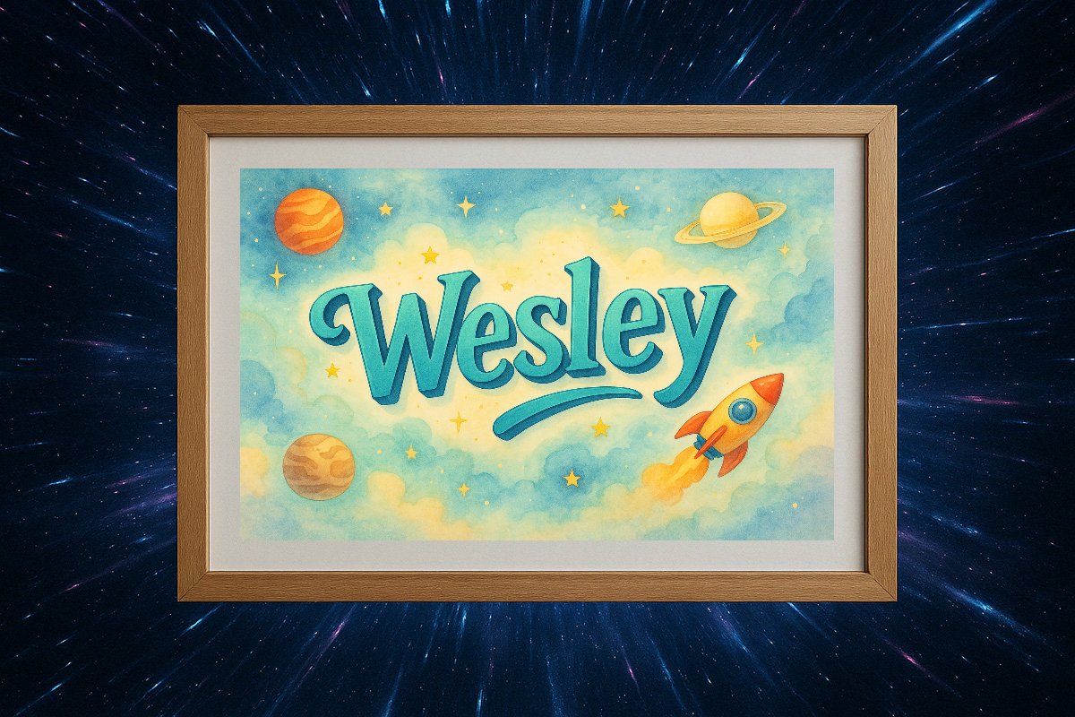 Wesley Personalized Outer Space Art 281
