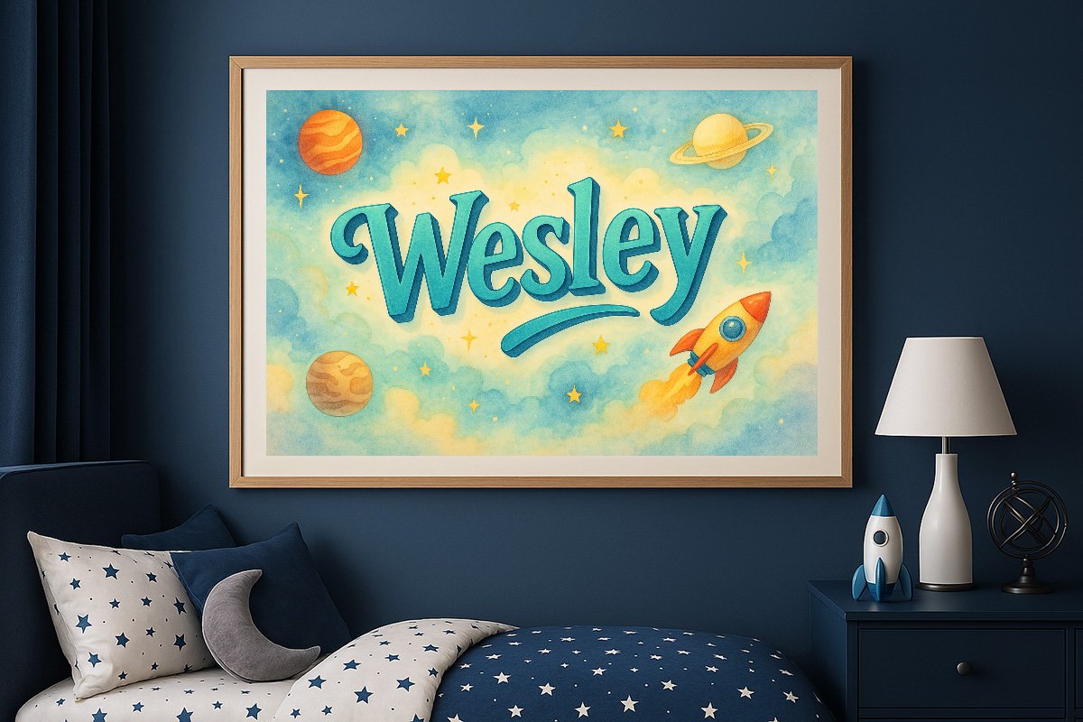 Wesley Personalized Outer Space Art 281