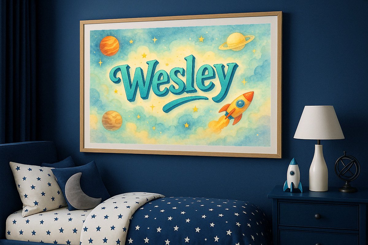 Wesley Personalized Outer Space Art 281