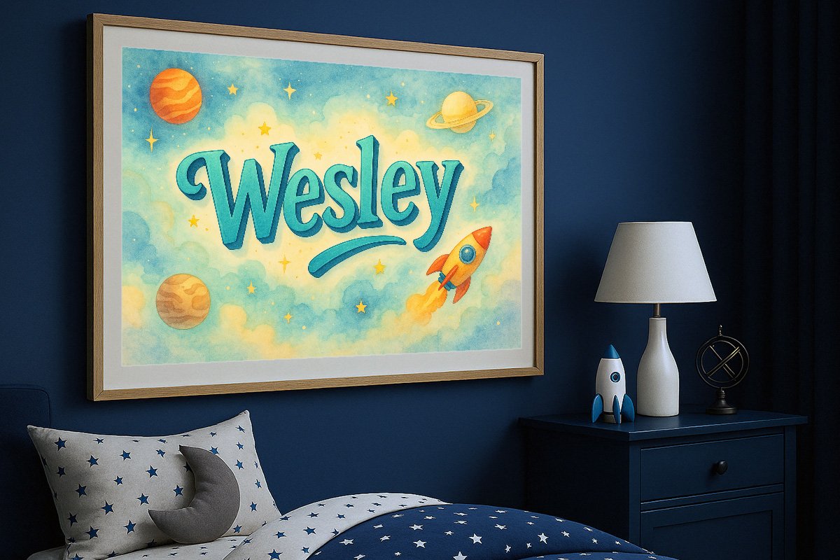 Wesley Personalized Outer Space Art 281