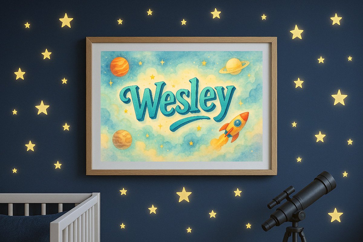 Wesley Personalized Outer Space Art 281