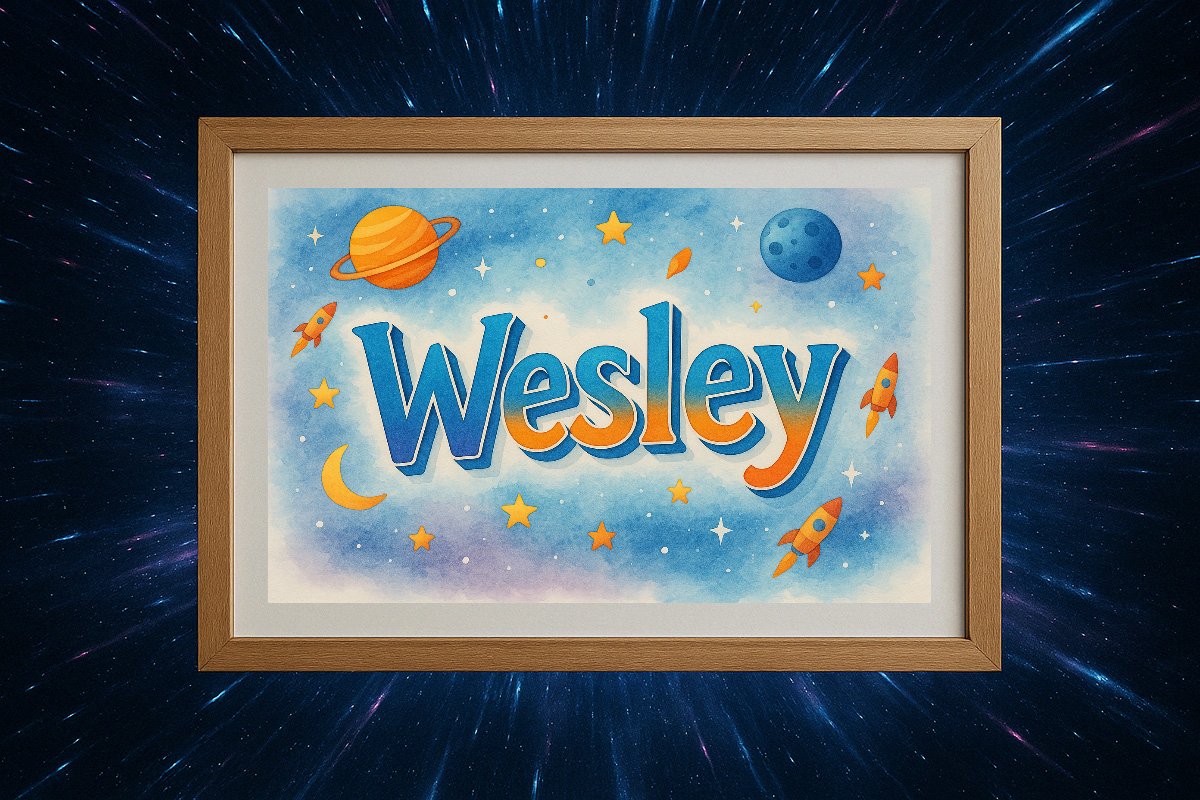 Wesley Personalized Outer Space Art 282