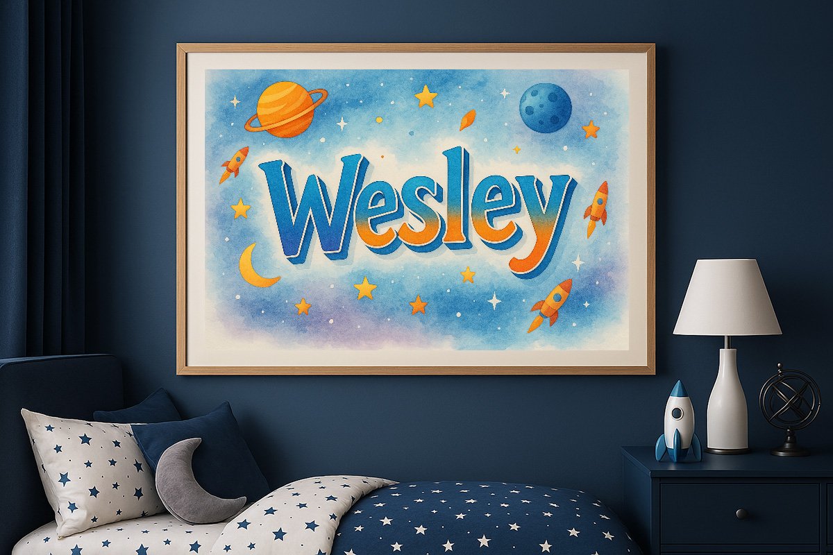 Wesley Personalized Outer Space Art 282