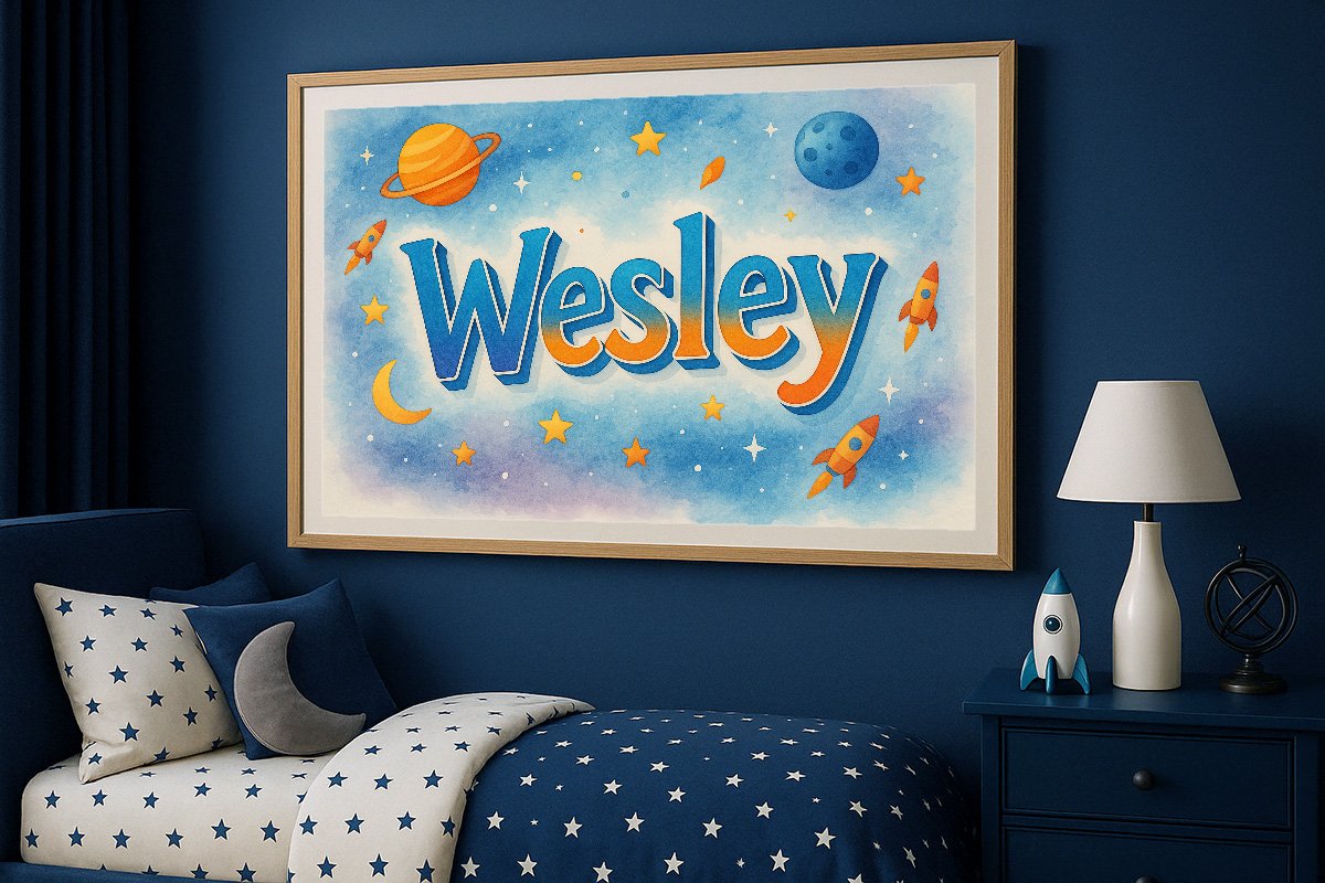 Wesley Personalized Outer Space Art 282