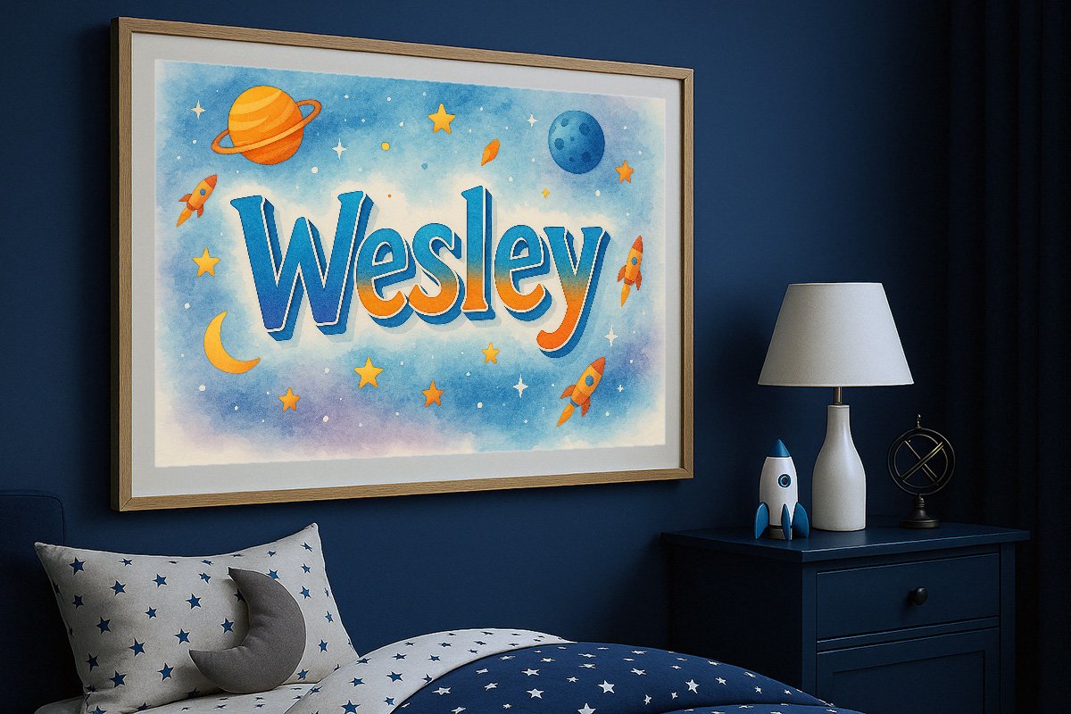Wesley Personalized Outer Space Art 282