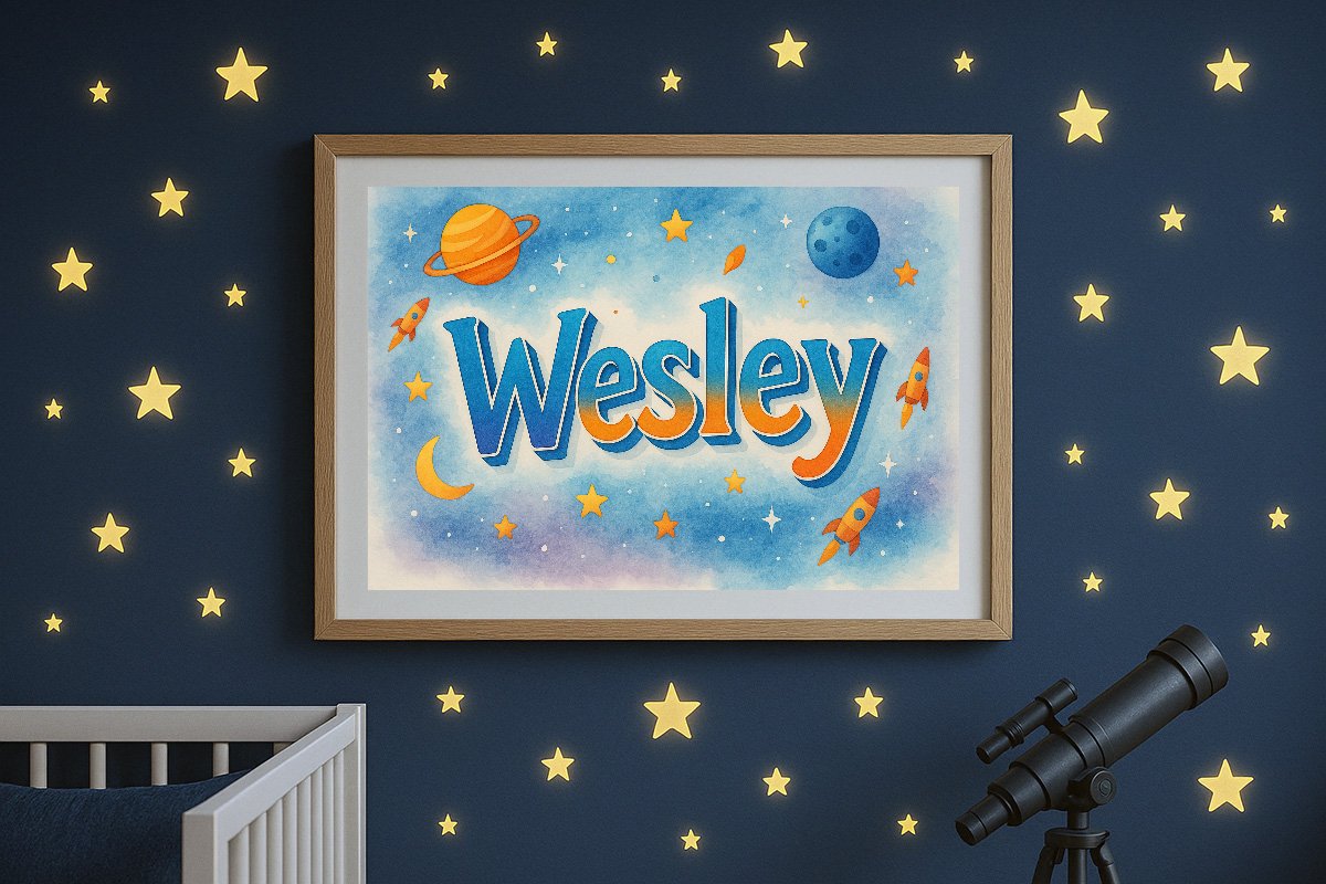 Wesley Personalized Outer Space Art 282