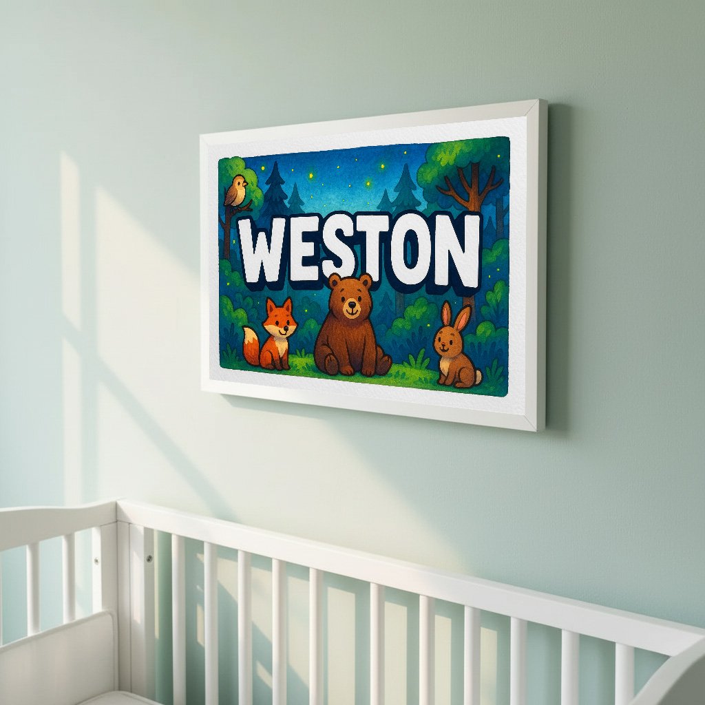 Personalized name art for Weston