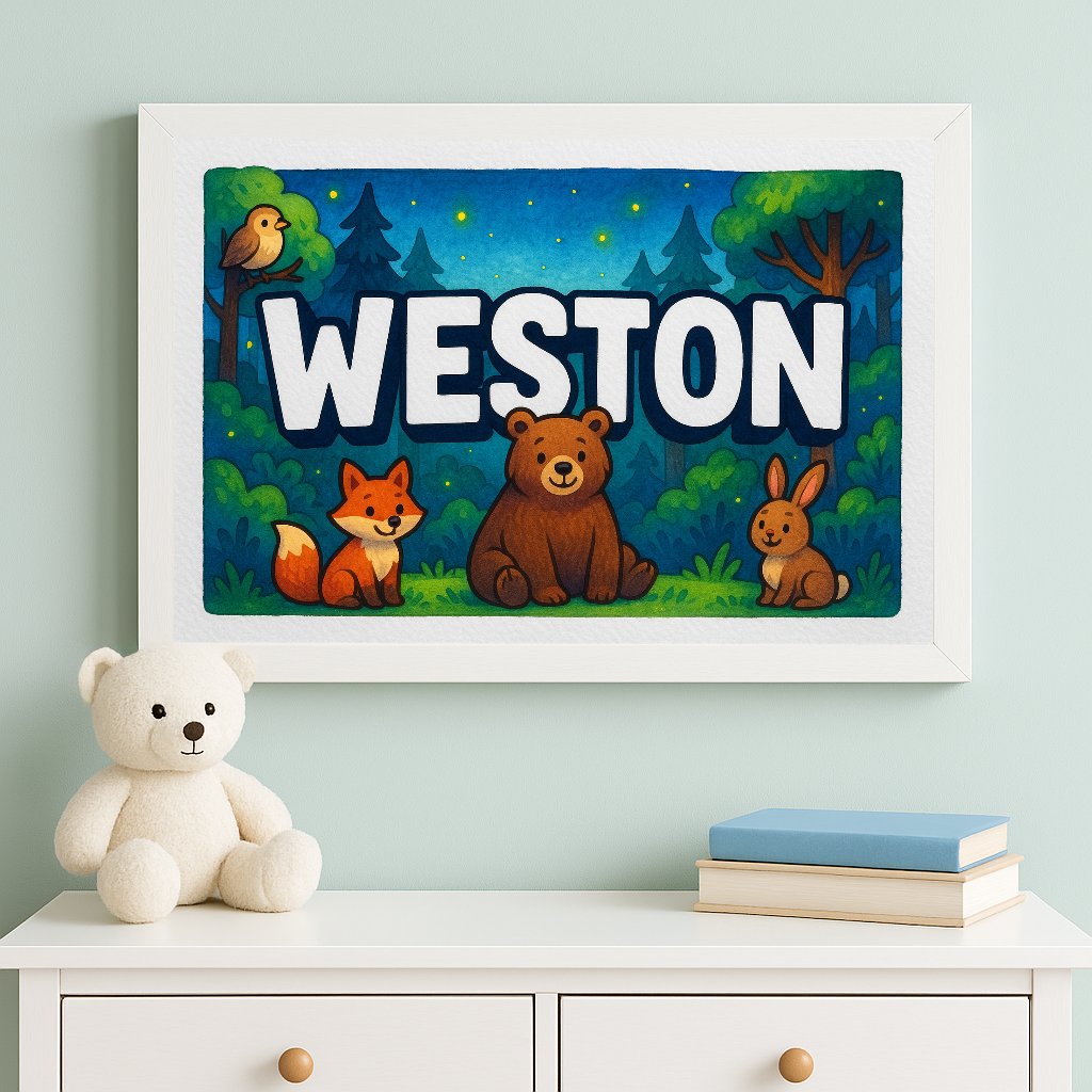 Personalized name art for Weston