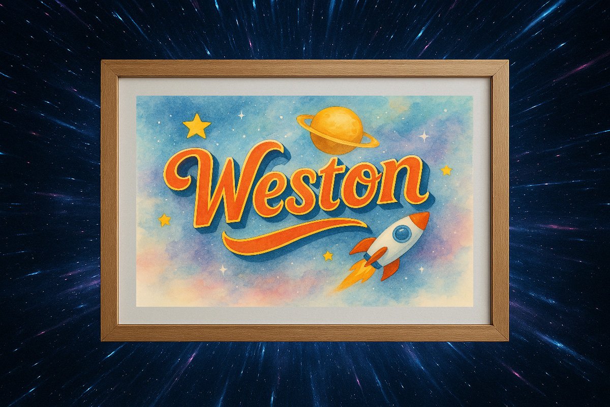 Weston Personalized Outer Space Art 307