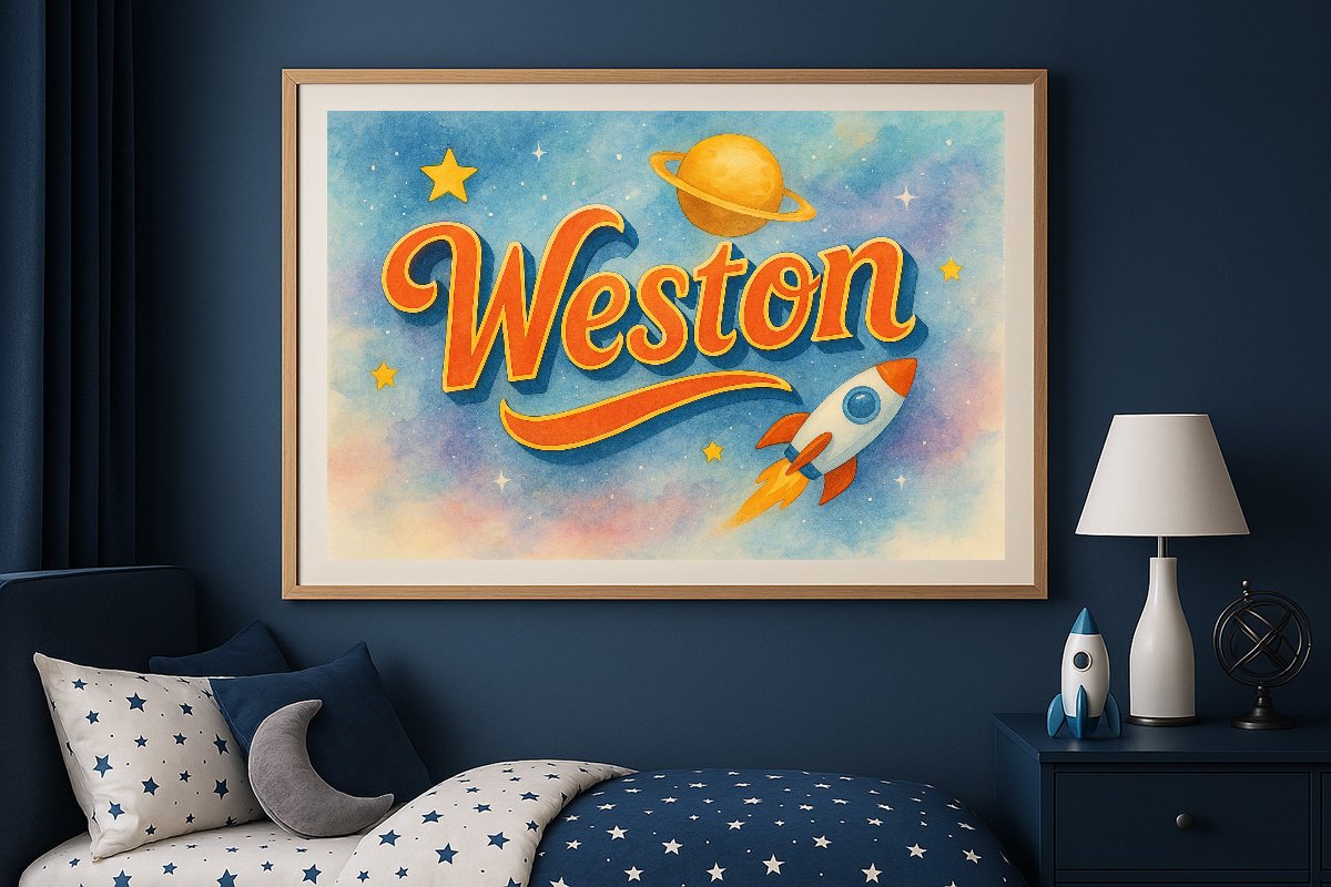 Weston Personalized Outer Space Art 307
